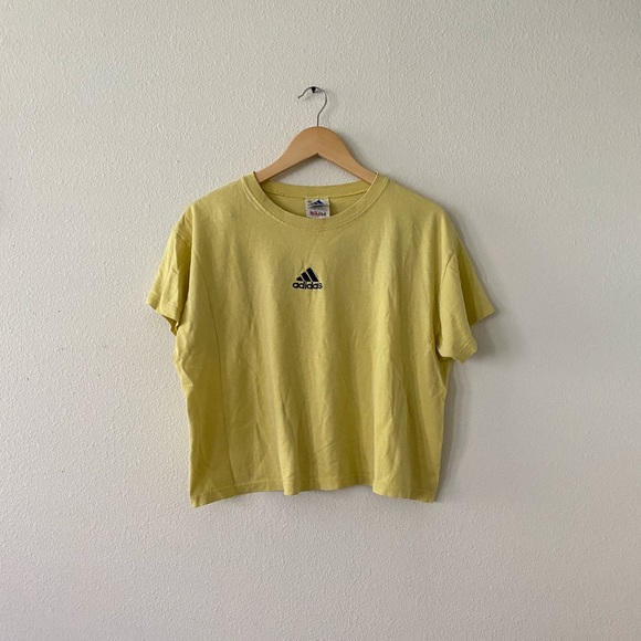 SOLD Vintage Yellow Adidas Tee - Picture 2 of 6